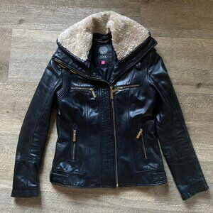 Vince Camuto Women's Moto Leather Jacket - Size Small